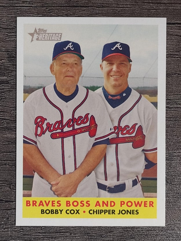 2007 Topps Heritage #314 Chipper Jones/Bobby Cox MG