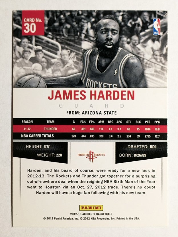 2012-13 Absolute #30 James Harden