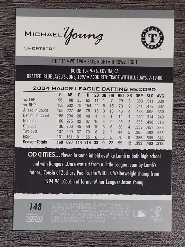 2005 Topps Gallery #148 Michael Young