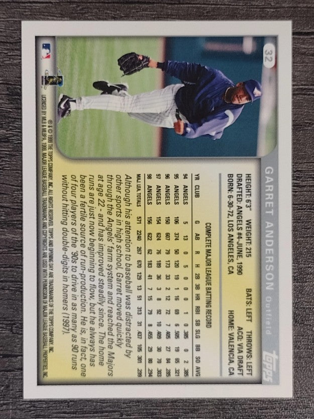 1999 Topps Opening Day #32 Garret Anderson