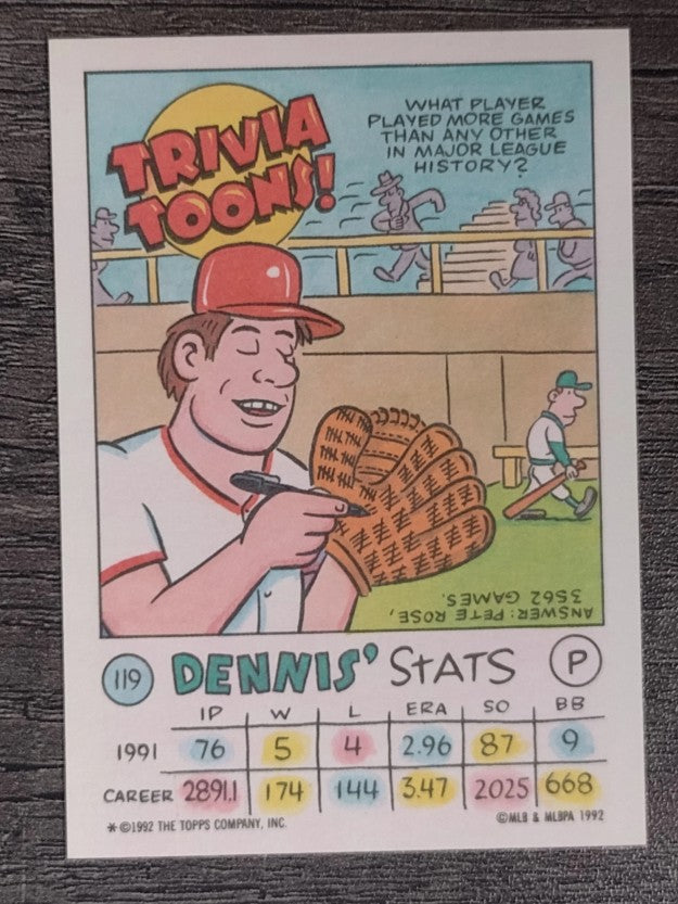 1992 Topps Kids #119 Dennis Eckersley