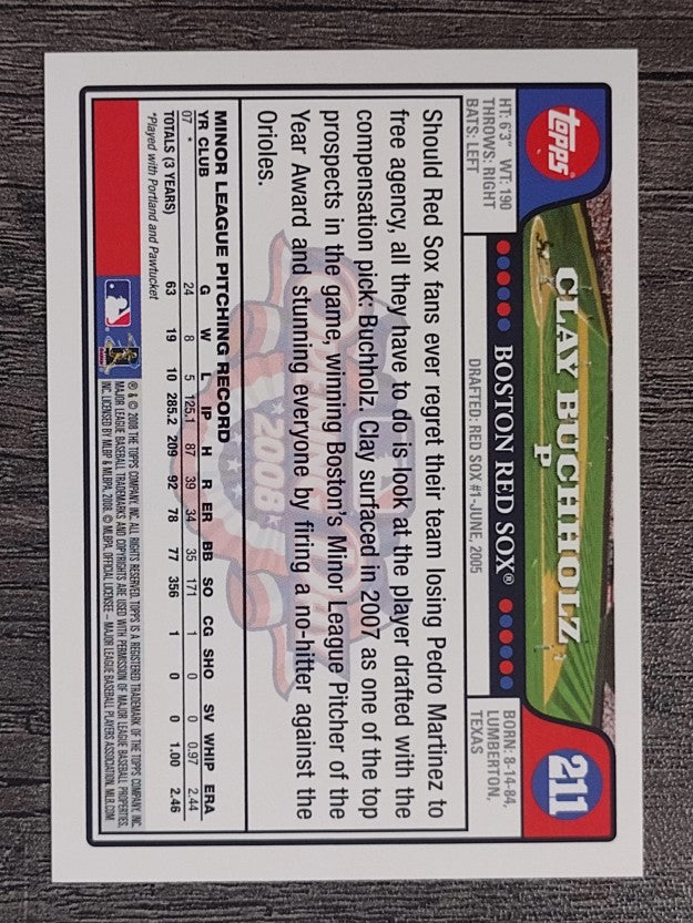 2008 Topps Opening Day #211 Clay Buchholz
