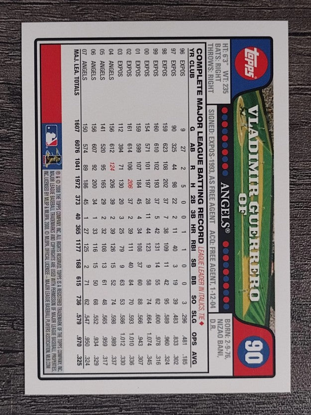 2008 Topps #90 Vladimir Guerrero