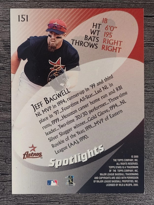 2000 Topps Stars #151 Jeff Bagwell SPOT