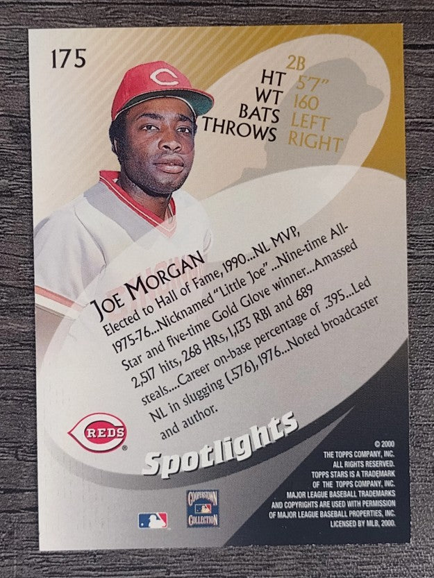 2000 Topps Stars #175 Joe Morgan SPOT