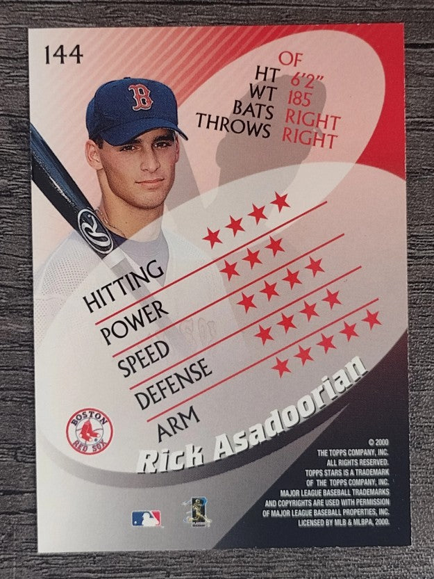 2000 Topps Stars #144 Rick Asadoorian RC