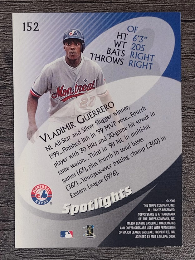 2000 Topps Stars #152 Vladimir Guerrero SPOT