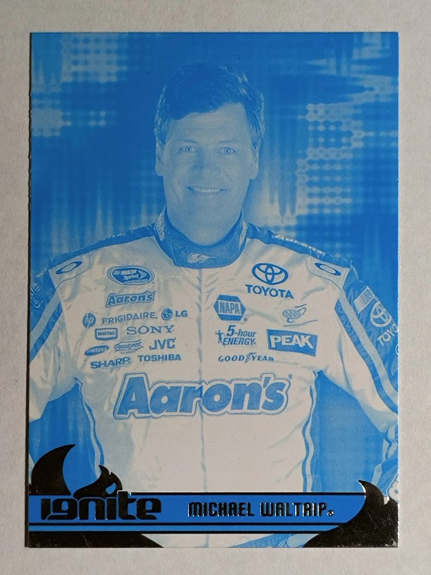 2013 Press Pass Ignite Proofs Cyan #38 Michael Waltrip