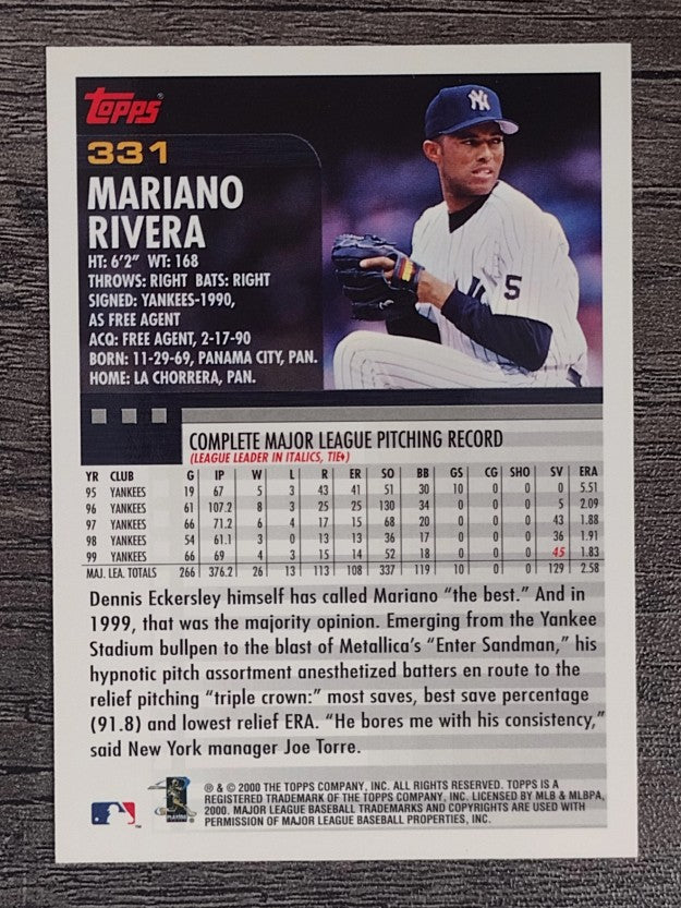 2000 Topps #331 Mariano Rivera