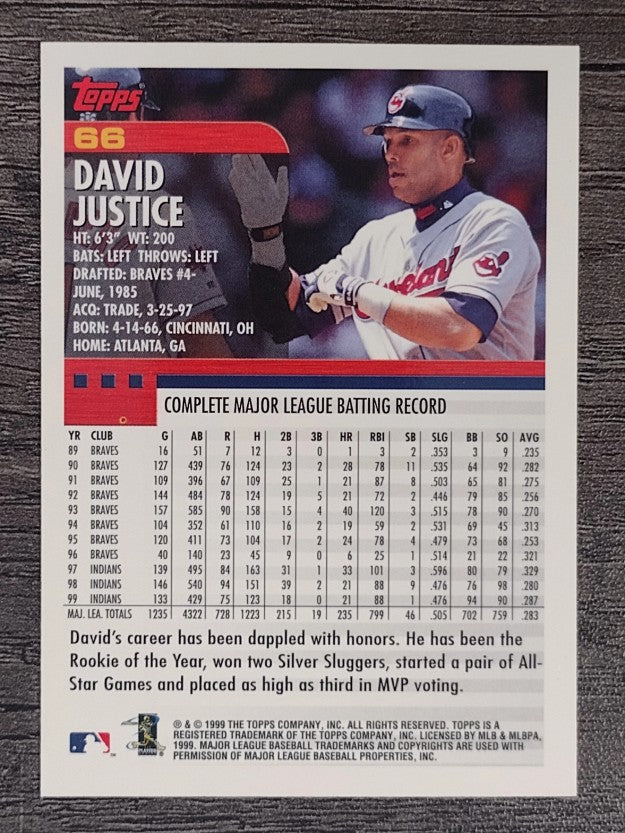 2000 Topps #66 David Justice