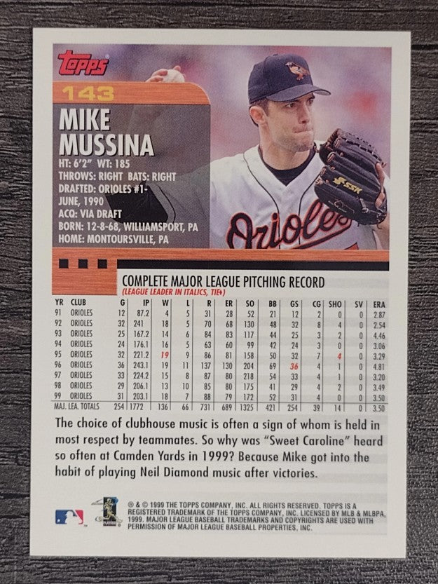2000 Topps #143 Mike Mussina