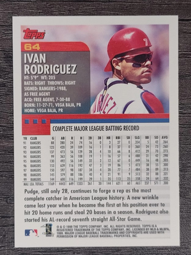 2000 Topps #64 Ivan Rodriguez