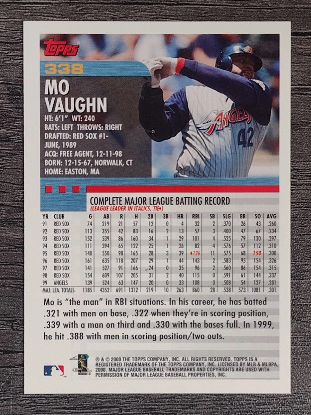 2000 Topps #338 Mo Vaughn