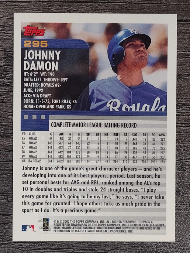 2000 Topps #295 Johnny Damon
