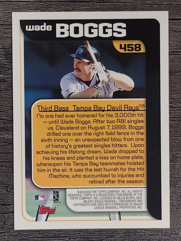 2000 Topps #458 Wade Boggs SH