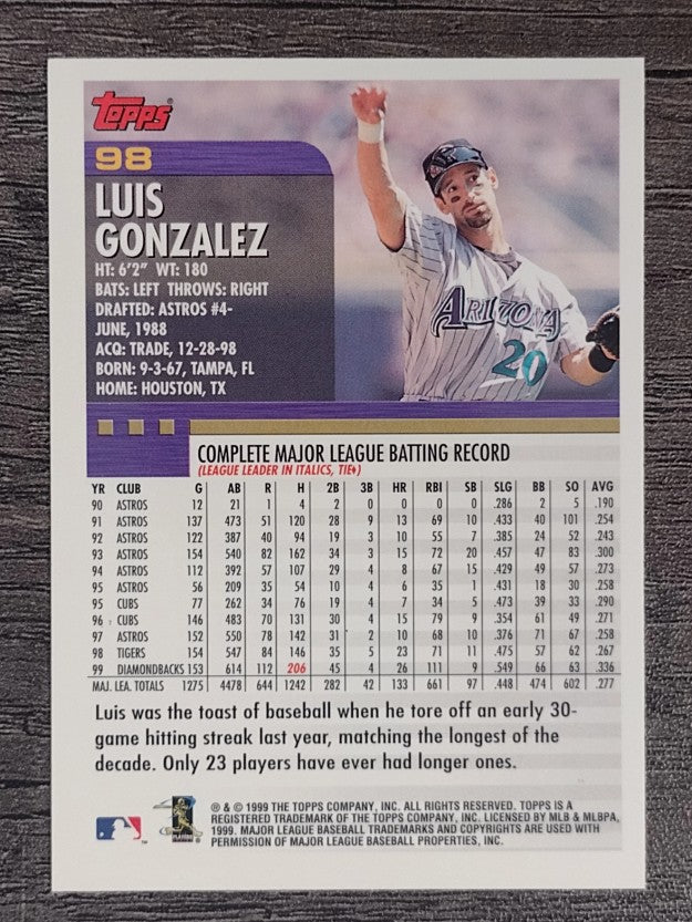 2000 Topps #98 Luis Gonzalez