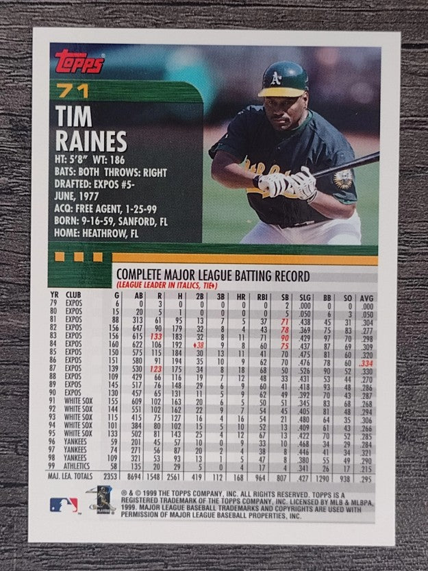 2000 Topps #71 Tim Raines