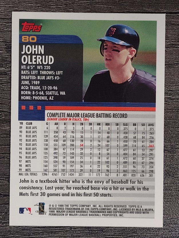 2000 Topps #80 John Olerud