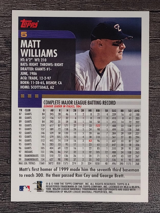 2000 Topps #5 Matt Williams