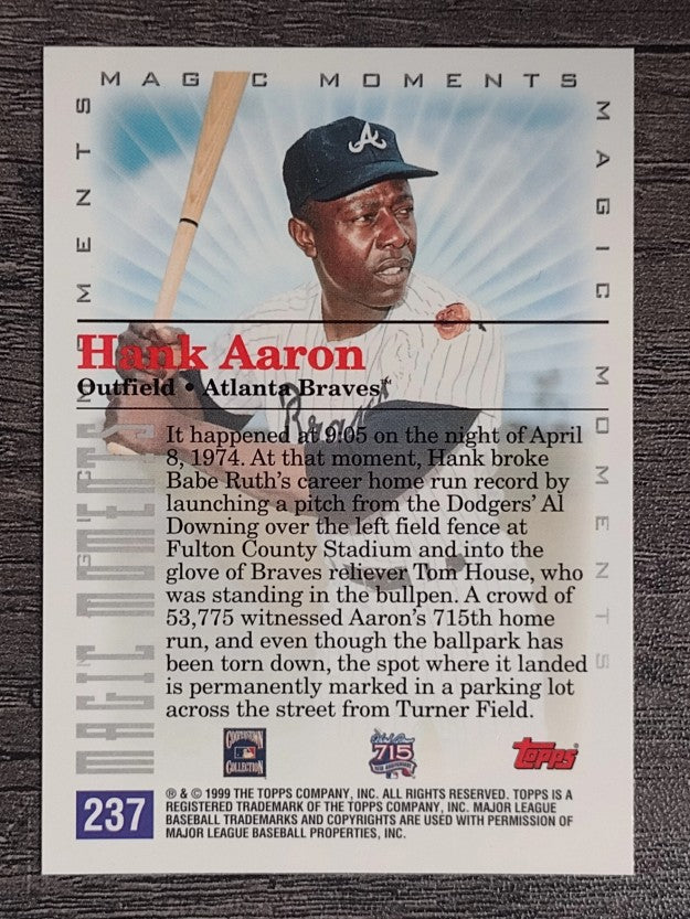 2000 Topps #237D Hank Aaron MM 715th HR