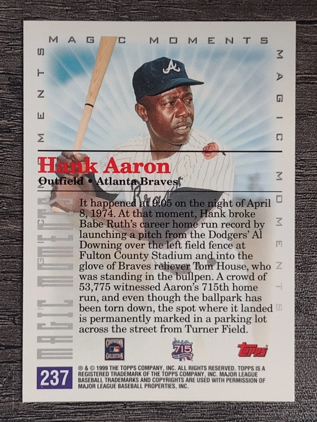 2000 Topps #237D Hank Aaron MM 715th HR