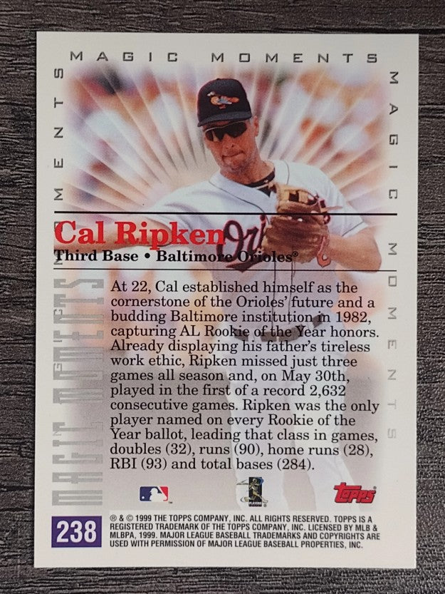 2000 Topps #238A Cal Ripken MM 1982 ROY