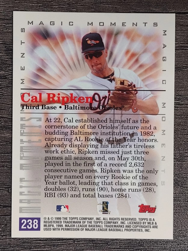 2000 Topps #238A Cal Ripken MM 1982 ROY