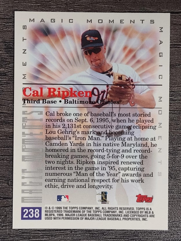 2000 Topps #238C Cal Ripken MM 2131 Game