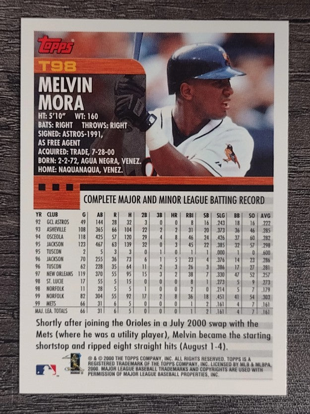 2000 Topps Traded #T98 Melvin Mora