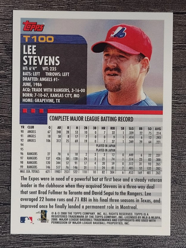 2000 Topps Traded #T100 Lee Stevens