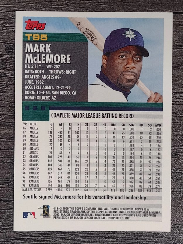 2000 Topps Traded #T95 Mark McLemore