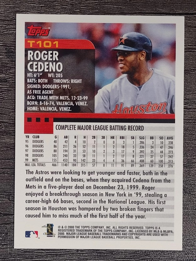 2000 Topps Traded #T101 Roger Cedeno