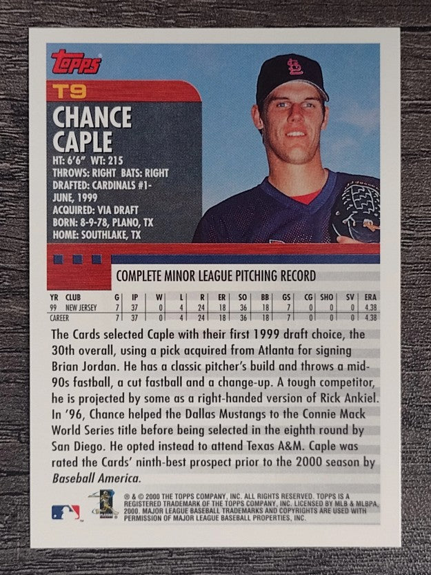 2000 Topps Traded #T9 Chance Caple