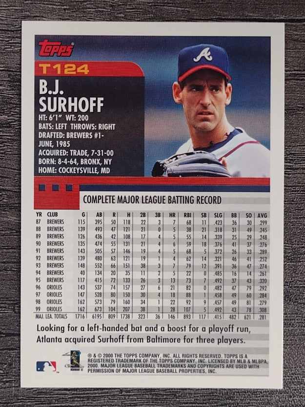 2000 Topps Traded #T124 B.J. Surhoff