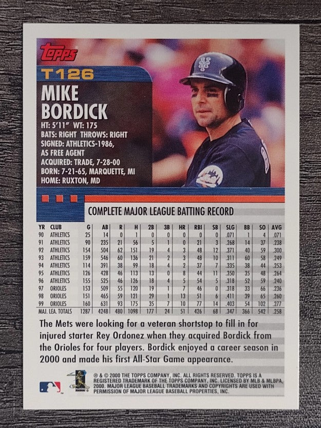 2000 Topps Traded #T126 Mike Bordick
