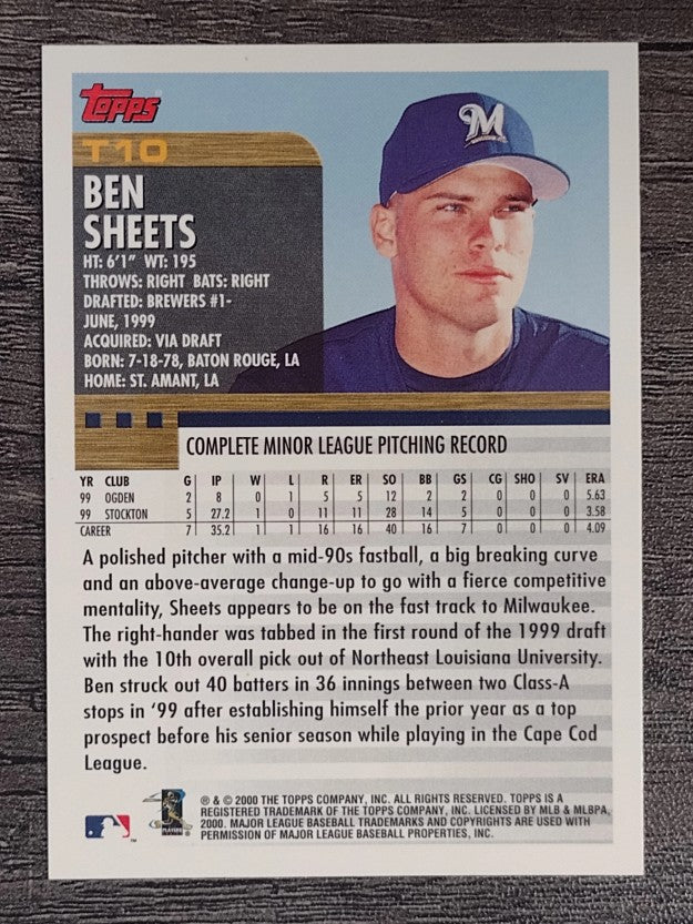 2000 Topps Traded #T10 Ben Sheets