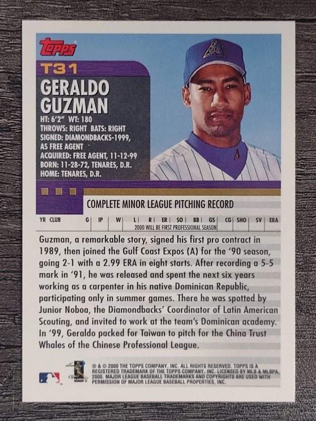 2000 Topps Traded #T31 Geraldo Guzman RC