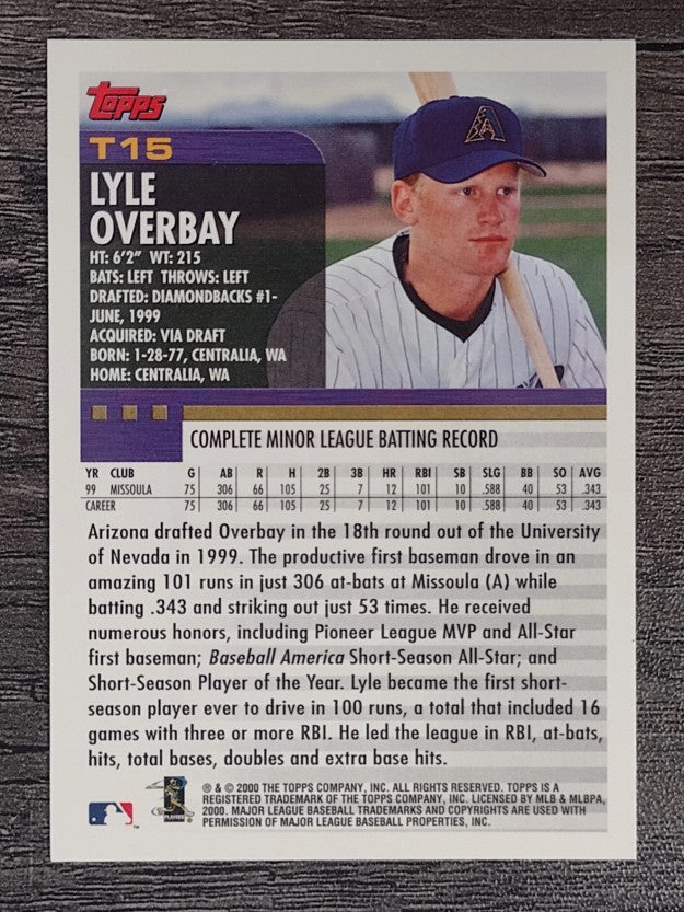 2000 Topps Traded #T15 Lyle Overbay RC