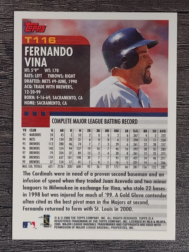 2000 Topps Traded #T116 Fernando Vina