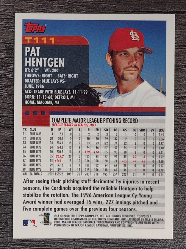2000 Topps Traded #T111 Pat Hentgen