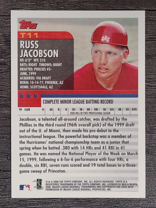 2000 Topps Traded #T11 Russ Jacobson RC