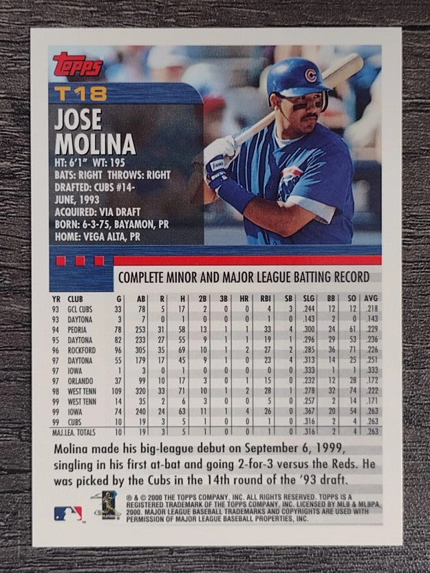 2000 Topps Traded #T18 Jose Molina