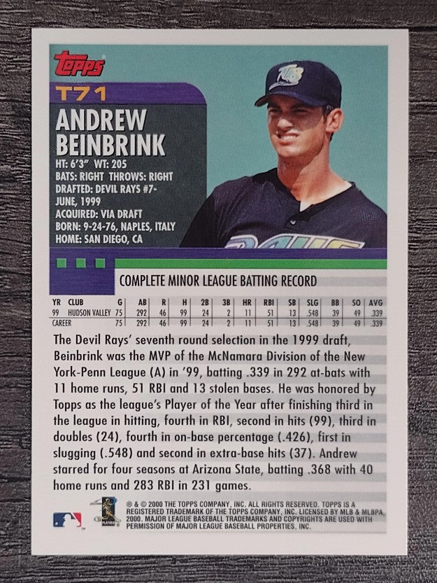 2000 Topps Traded #T71 Andrew Beinbrink RC