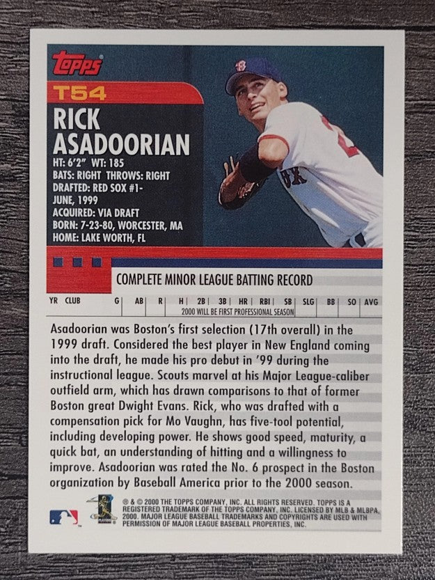 2000 Topps Traded #T54 Rick Asadoorian
