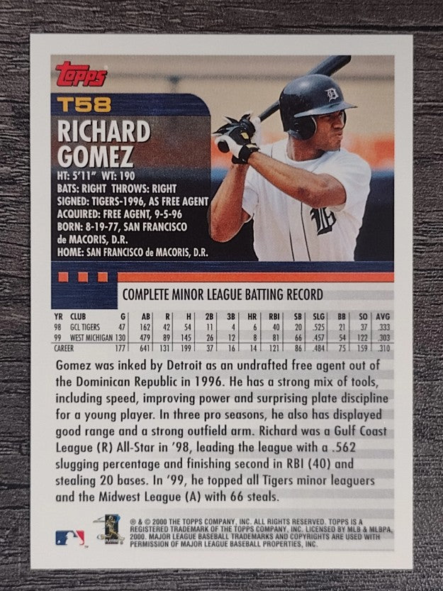 2000 Topps Traded #T58 Richard Gomez RC
