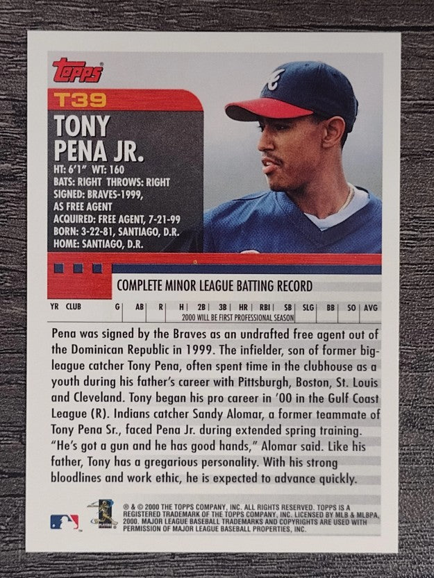 2000 Topps Traded #T39 Tony Pena Jr. RC