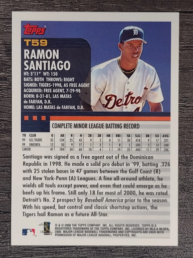 2000 Topps Traded #T59 Ramon Santiago RC
