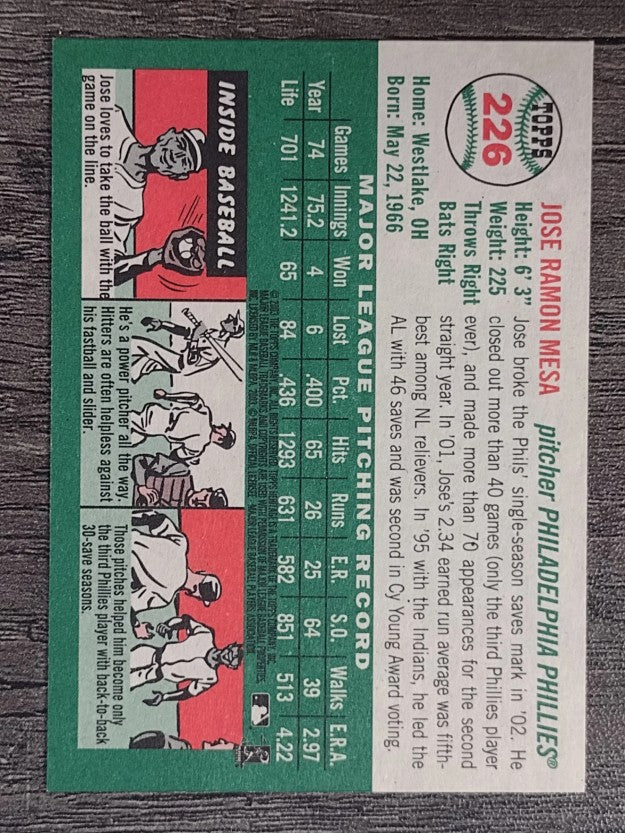 2003 Topps Heritage #226 Jose Mesa