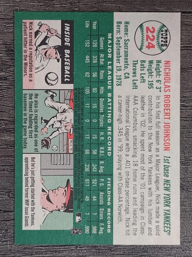 2003 Topps Heritage #224 Nick Johnson