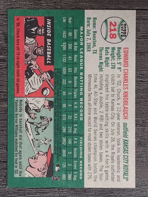 2003 Topps Heritage #218 Chuck Knoblauch